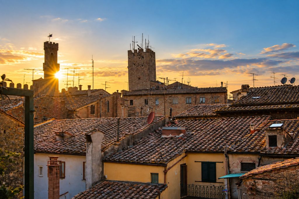 Panorama dorato sui tetti medievali 1